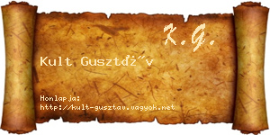 Kult Gusztáv névjegykártya