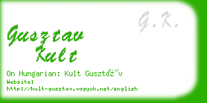 gusztav kult business card